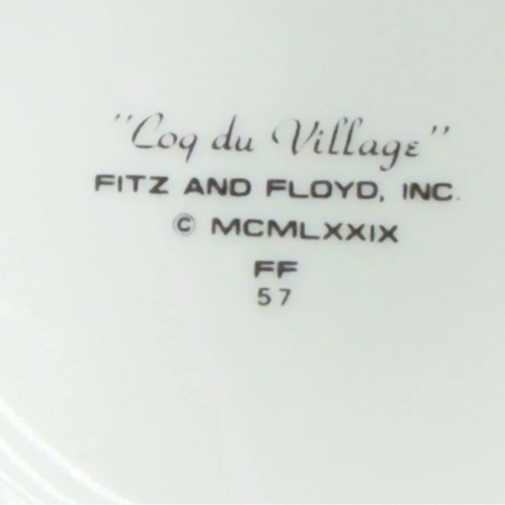 Fitz and Floyd Coq du Villages Chicken Mugs